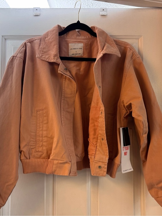 Celebrity Pink Jackets & Blazers - Celebrity Pink Dusty Peach Boxy Jacket